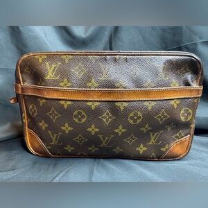 Louis Vuitton LV Compiègne 28 Brown Monogram Clutch Bag Unisex